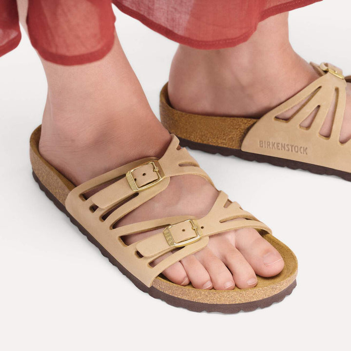 GRANADA SANDCASTLE NUBUCK LEATHER SANDALS