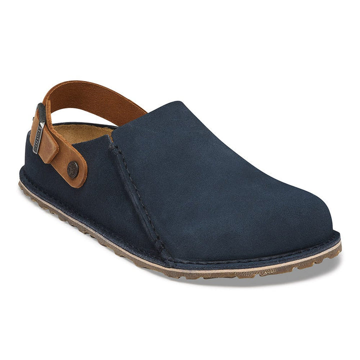 LUTRY PREMIUM SUEDE NAVY COGNAC CLOG