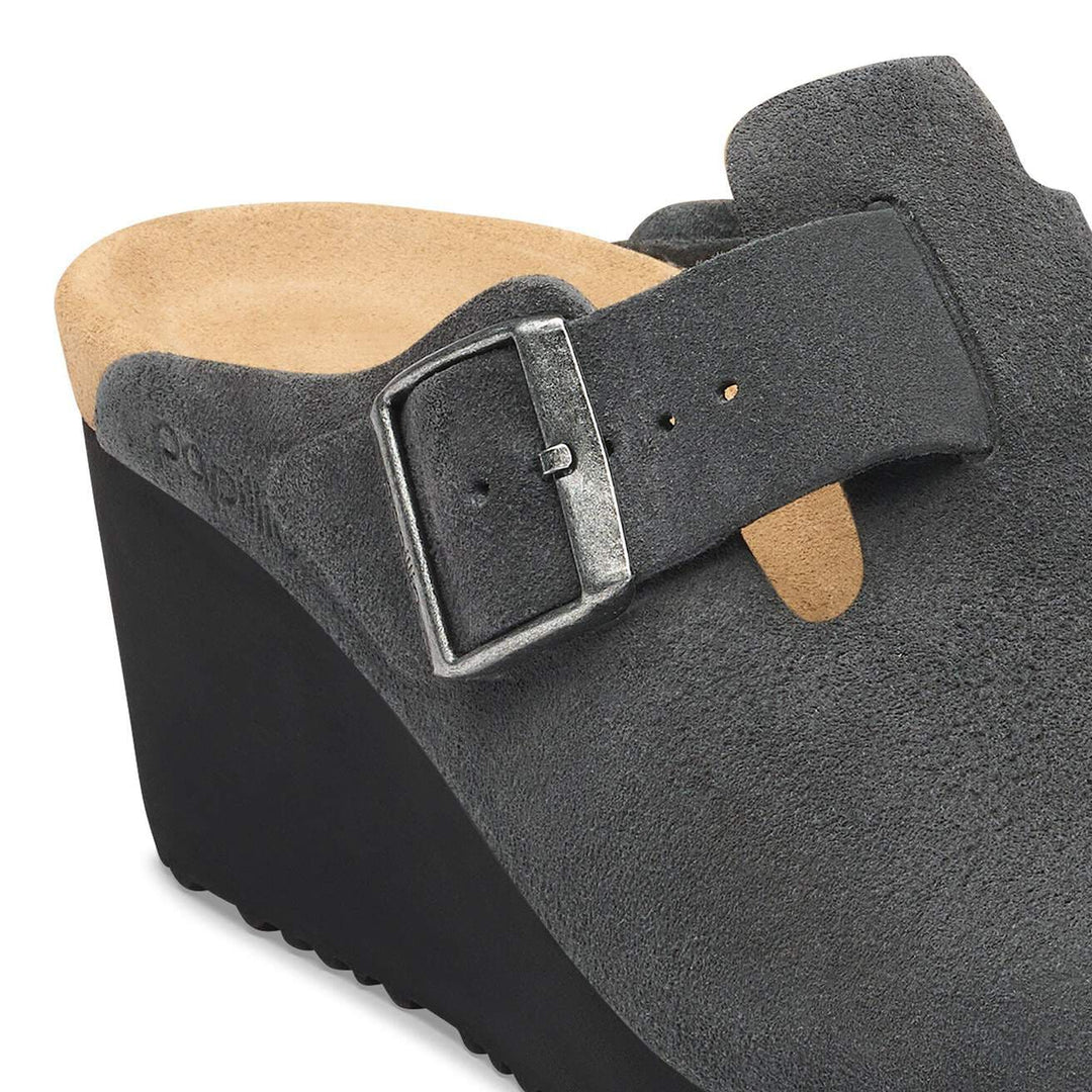 FANNY CHARCOAL/ BLACK SUEDE CLOG