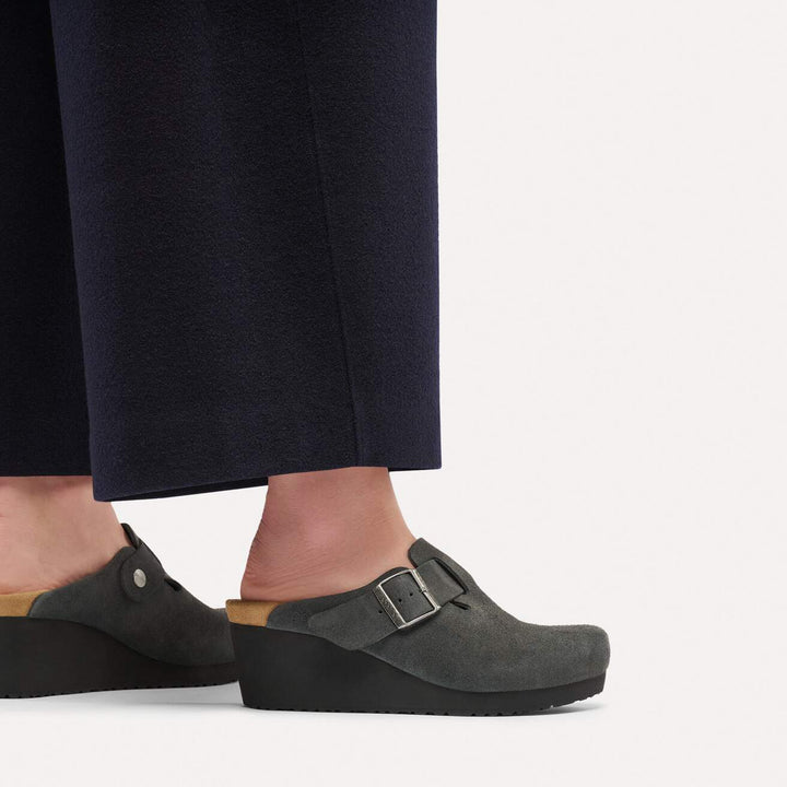 FANNY CHARCOAL/ BLACK SUEDE CLOG