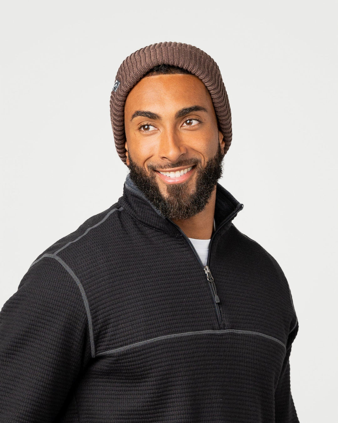 CHOCOLATE BROWN BONFIRE KNIT BEANIE