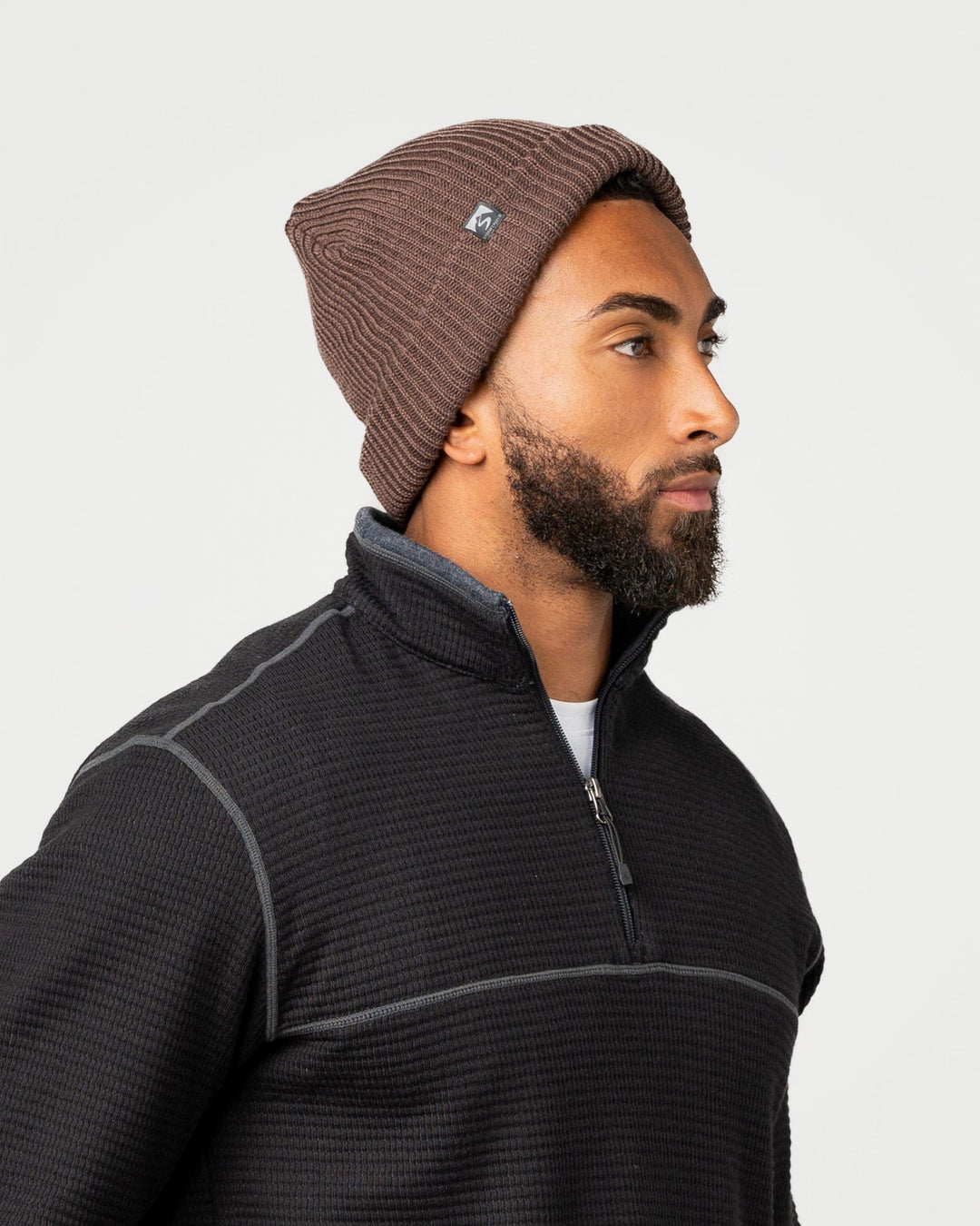 CHOCOLATE BROWN BONFIRE KNIT BEANIE