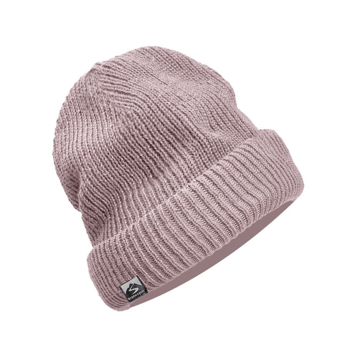 MAUVE PINK BONFIRE KNIT BEANIE
