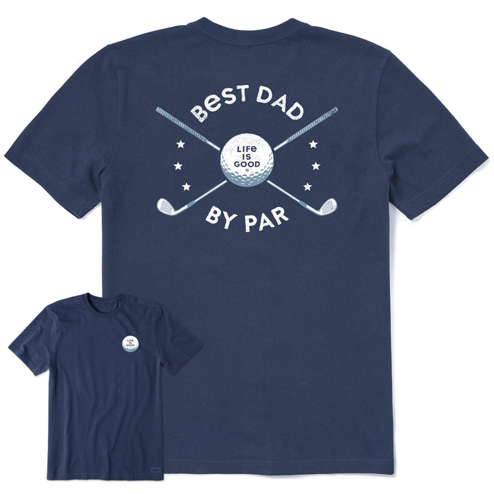 MEN'S BEST DAD BY PAR GOLF CLUBS SHORT SLEEVE CRUSHER TEE