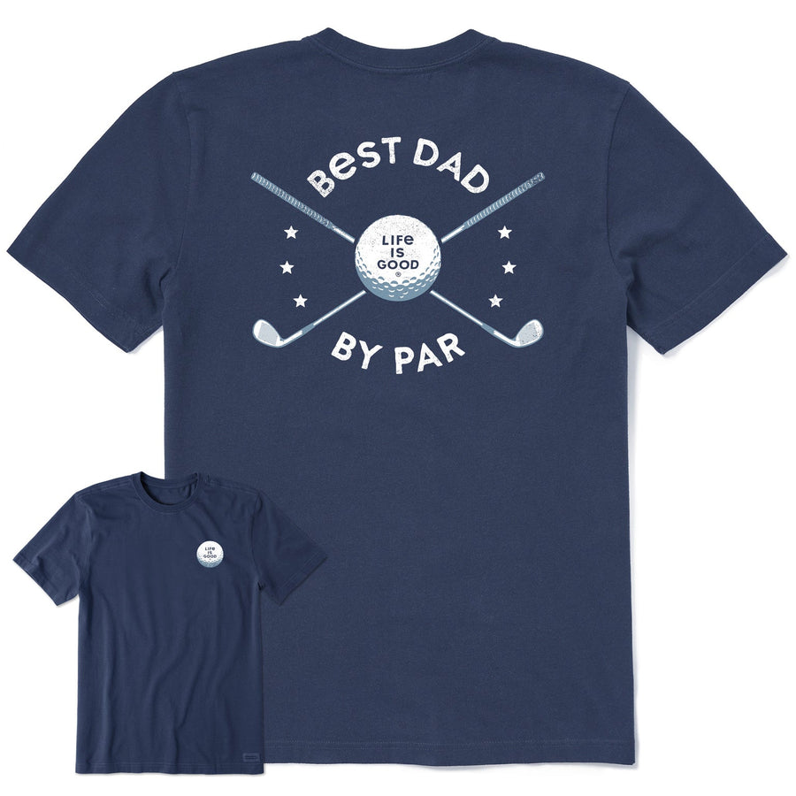 MEN'S BEST DAD BY PAR GOLF CLUBS SHORT SLEEVE CRUSHER TEE
