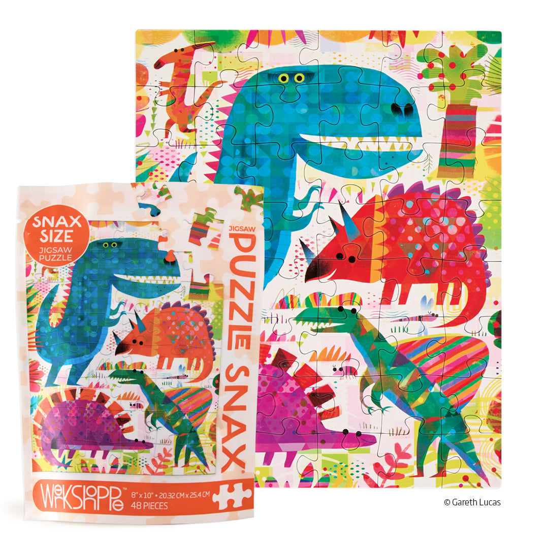 DINOSAUR DAY 48 PIECE PUZZLE SNAX