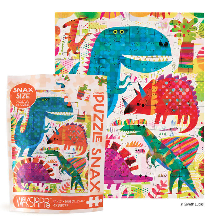 DINOSAUR DAY 48 PIECE PUZZLE SNAX
