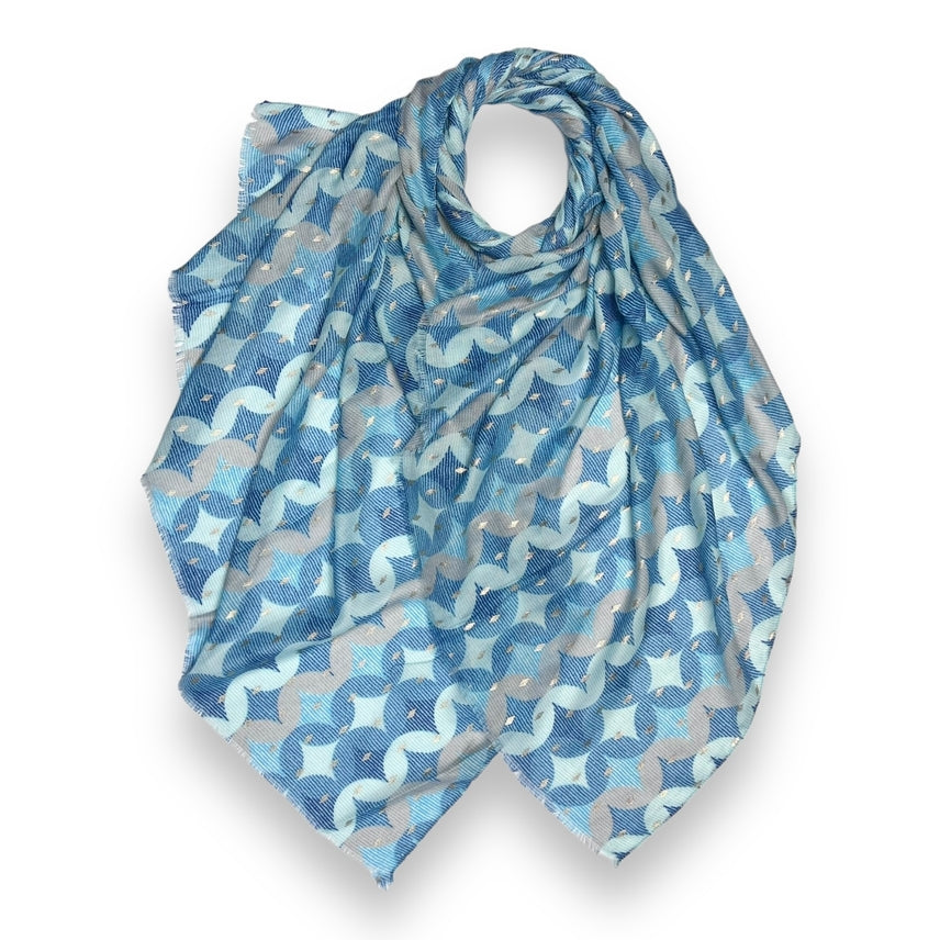 BLUERETRO PRINT SCARF
