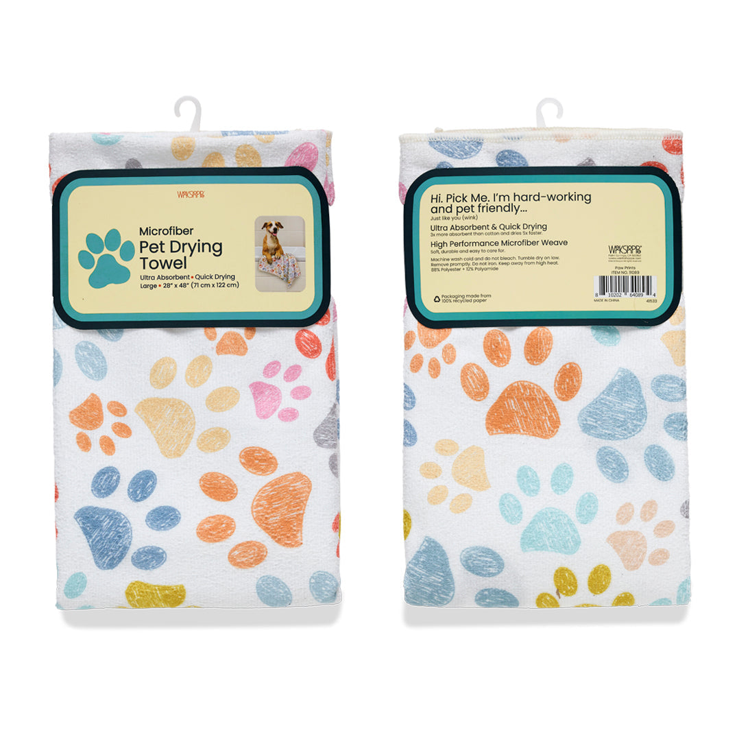 PAW PRINT PET DRYING TOWEL
