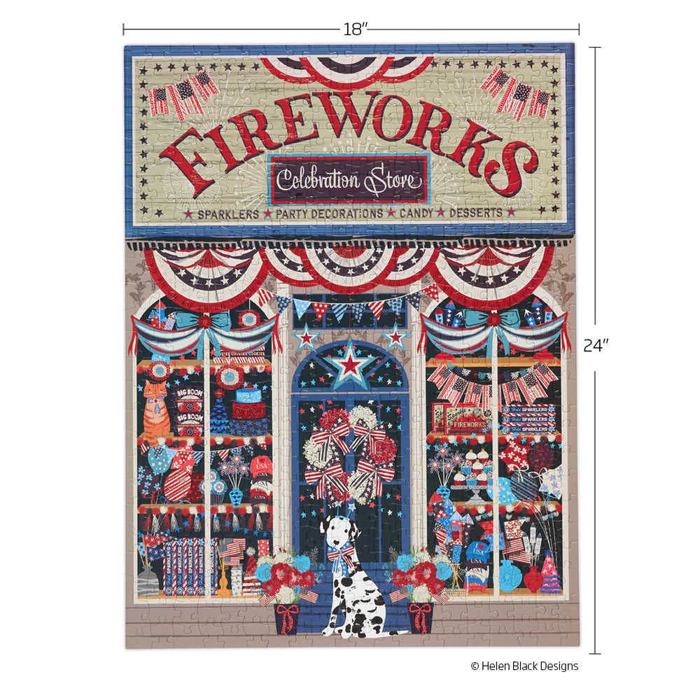 FLAGS & FIREWORKS 500 PIECE PUZZLE