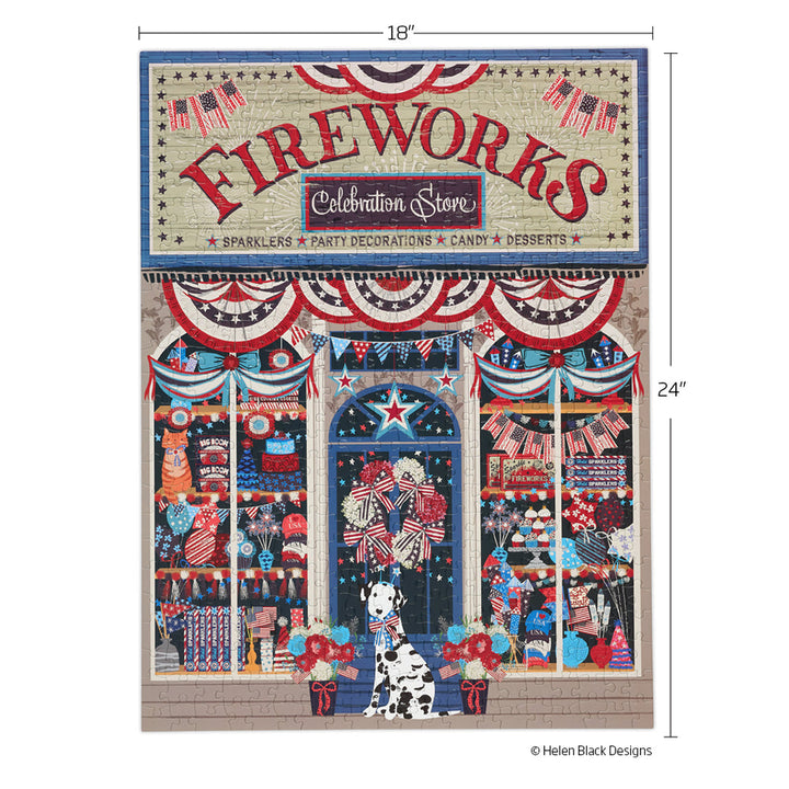 FLAGS & FIREWORKS 500 PIECE PUZZLE
