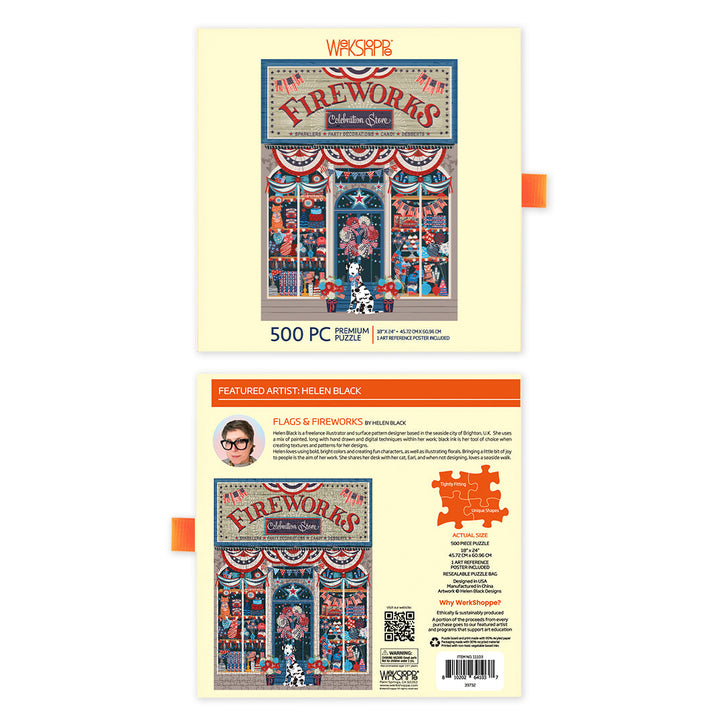 FLAGS & FIREWORKS 500 PIECE PUZZLE