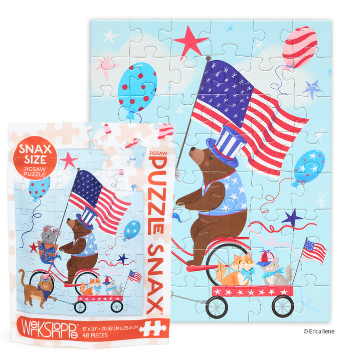 PAWS & STRIPES 48 PIECE PUZZLE SNAX