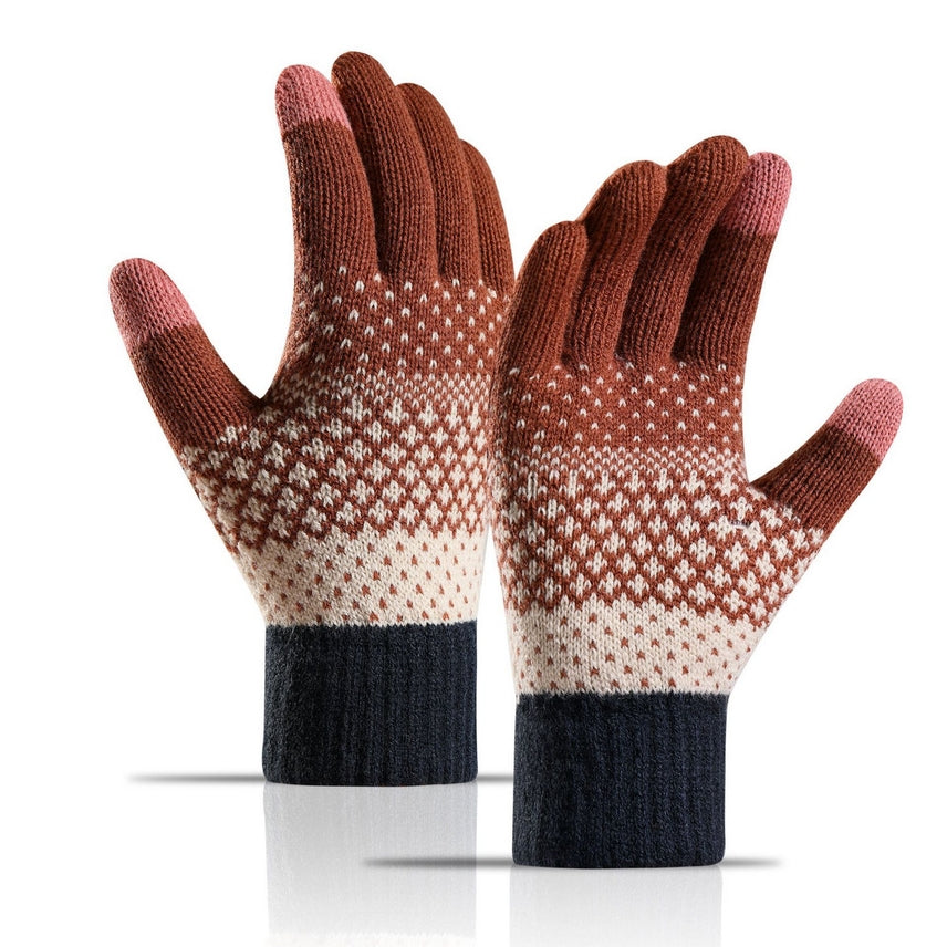 CINNABAR NORDIC KNIT GLOVES
