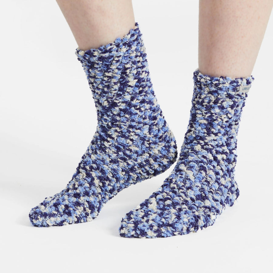 DARKEST BLUE POM POM SOCKS
