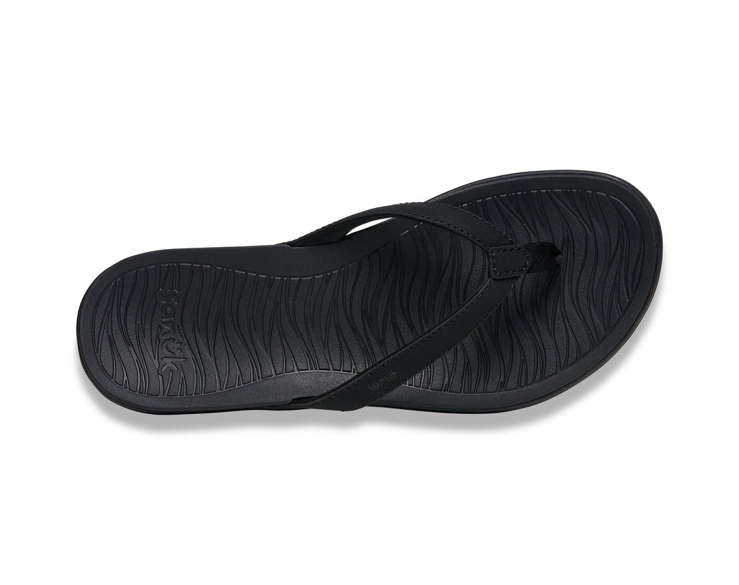BLACK WAVE WHISPER FLIP FLOPS