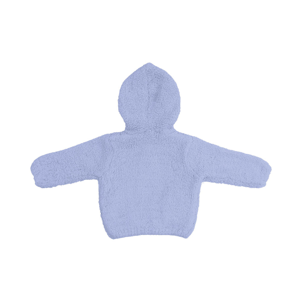 DUSTY BLUE CHENILLE HOODED JACKET
