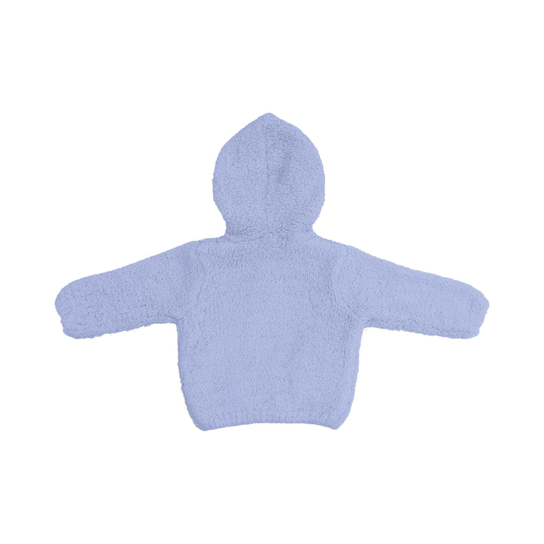 DUSTY BLUE CHENILLE HOODED JACKET