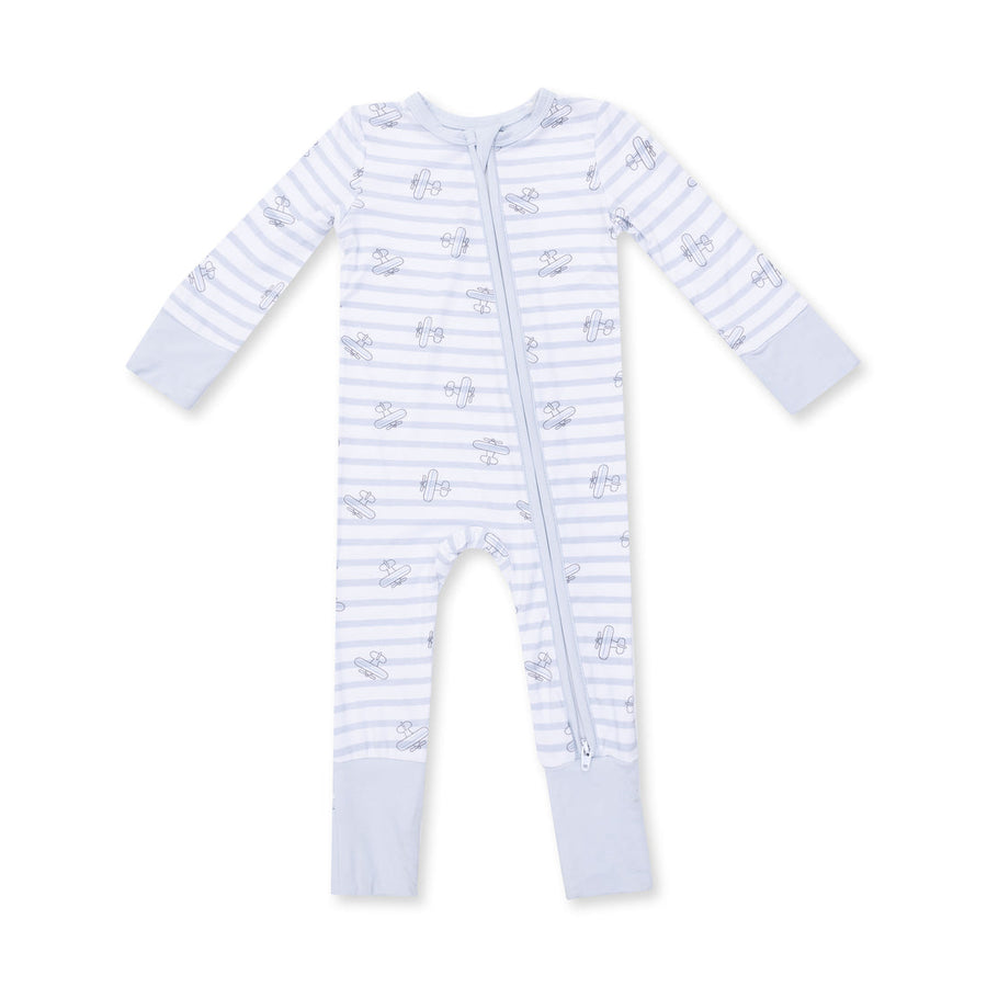 AIRPLANE STRIPE CONVERTIBLE ROMPER
