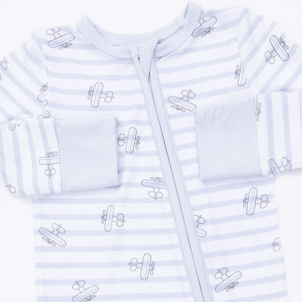 AIRPLANE STRIPE CONVERTIBLE ROMPER
