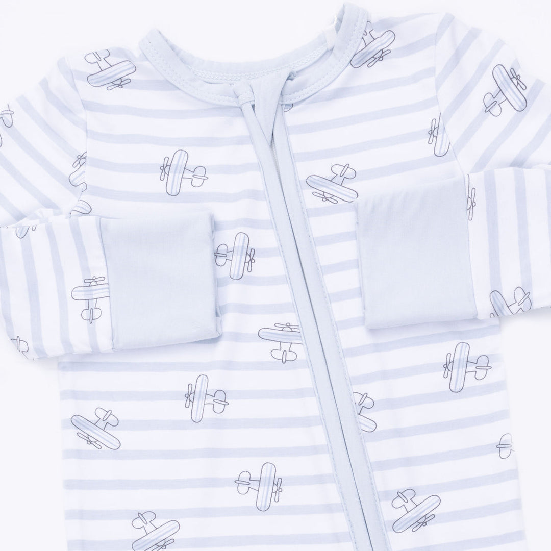 AIRPLANE STRIPE CONVERTIBLE ROMPER