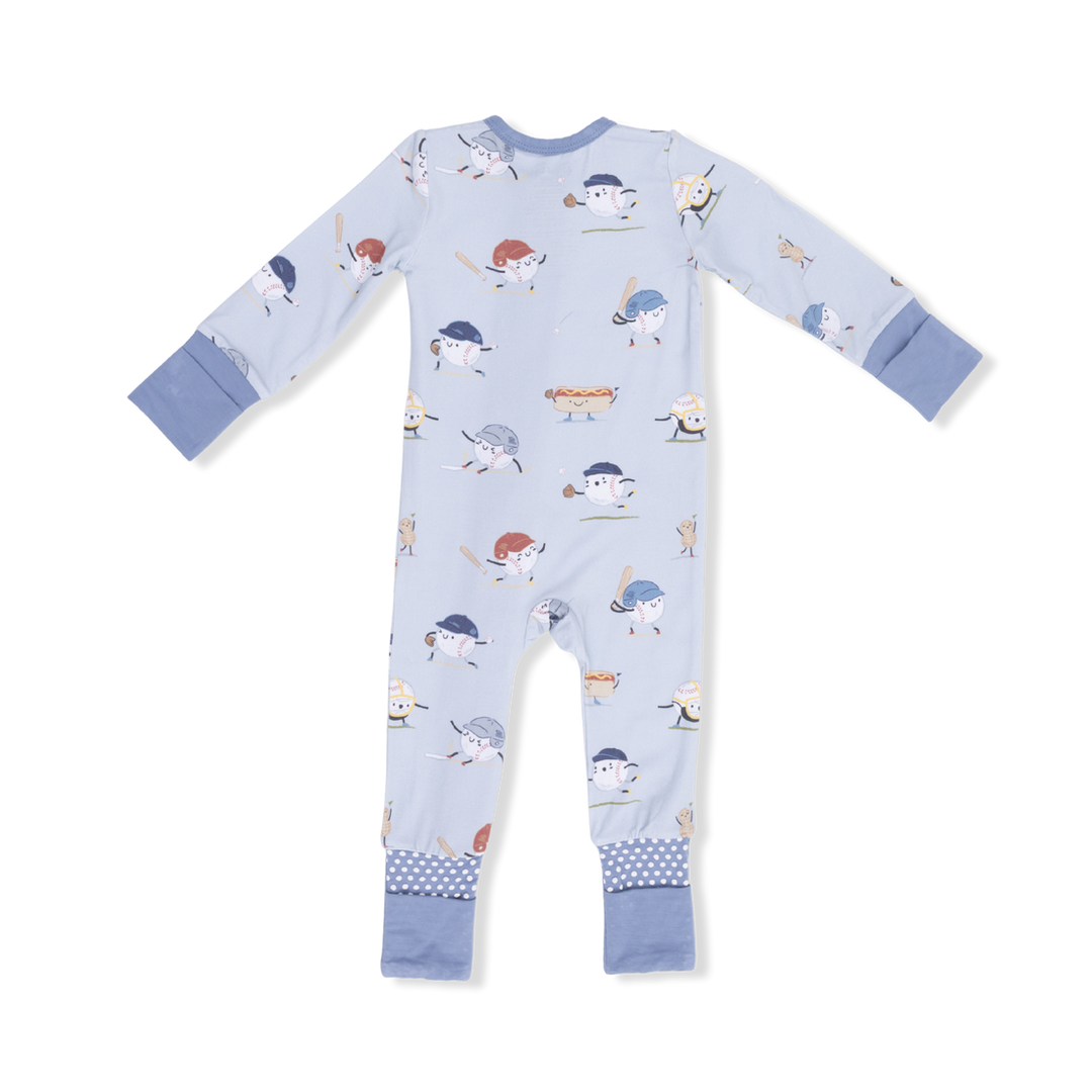 BASEBALLS PLAYING BASEBALL CONVERTIBLE ROMPER
