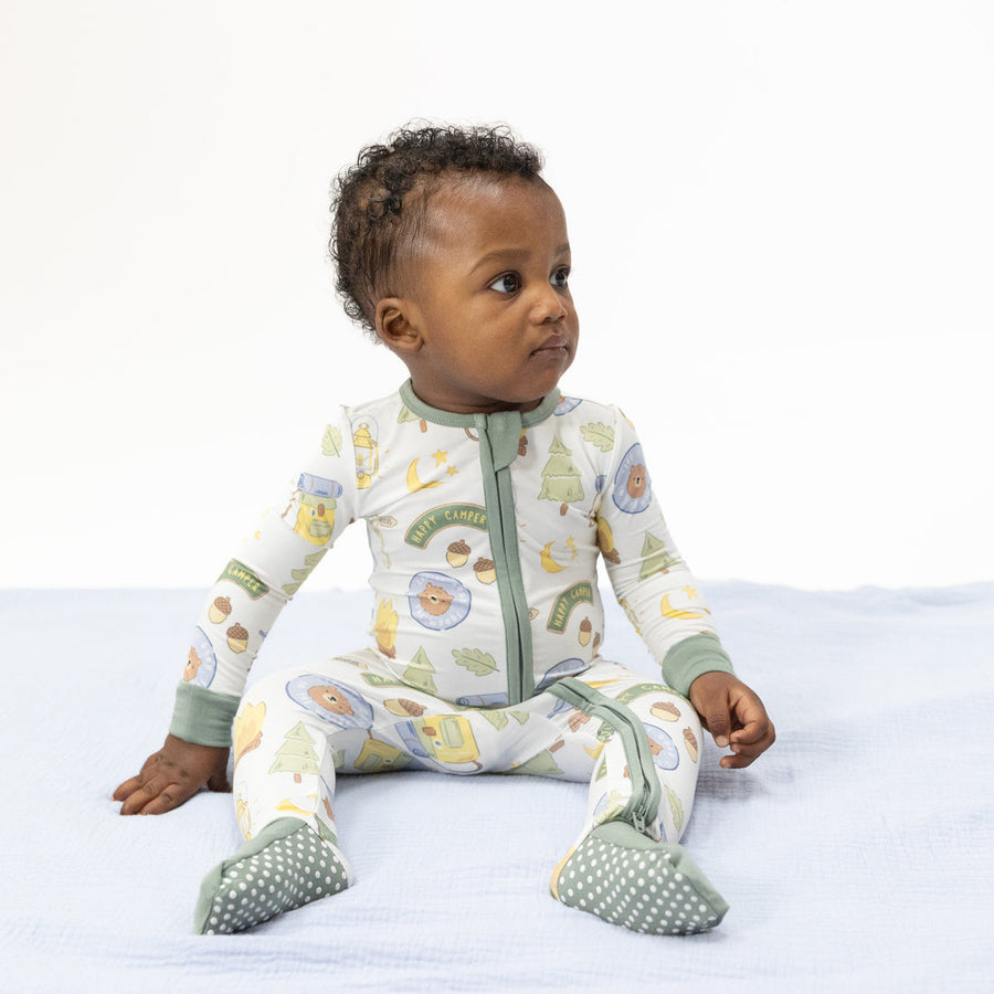 CAMPING BLUE CONVERTIBLE ROMPER
