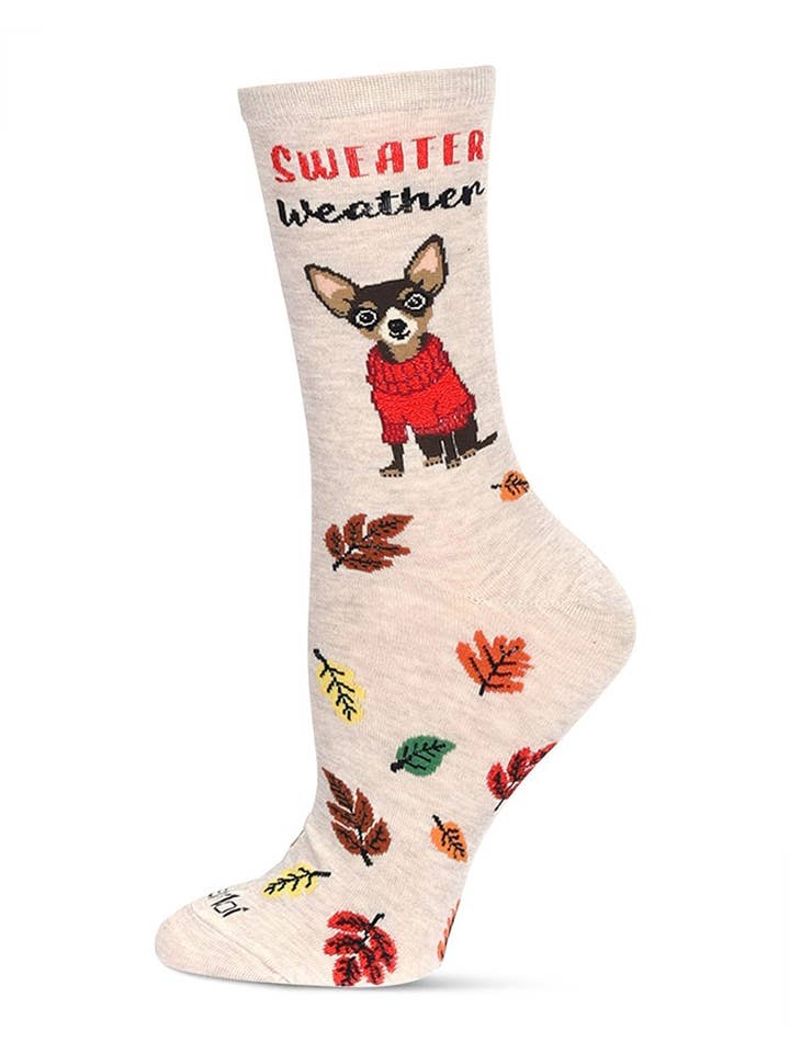 SWEATER WEATHER PUPPY BAMBOO SOCKS
