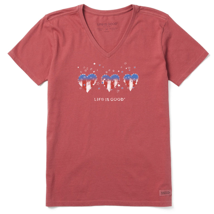AMERICANA HEARTS STARS & STRIPES CRUSHER TEE
