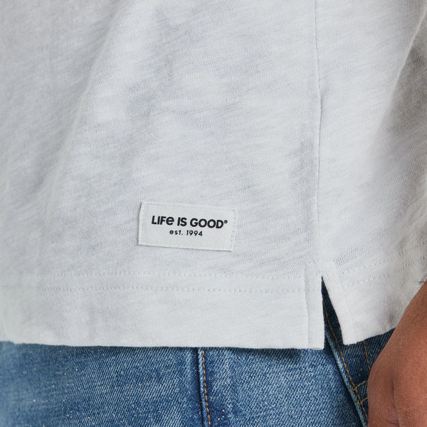 MEN'S FOG GRAY SLUB SLIM FIT POCKET TEE