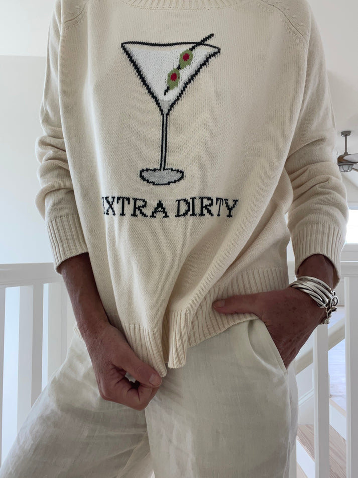 CREAM EXTRA DIRTY MARTINI SWEATER