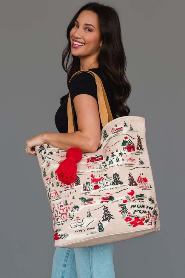 CHRISTMAS VILLAGE TOTE