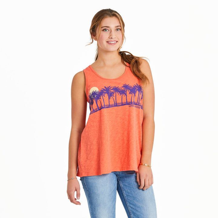 PALM SEA STRIPE TEXTURED SLUB TANK