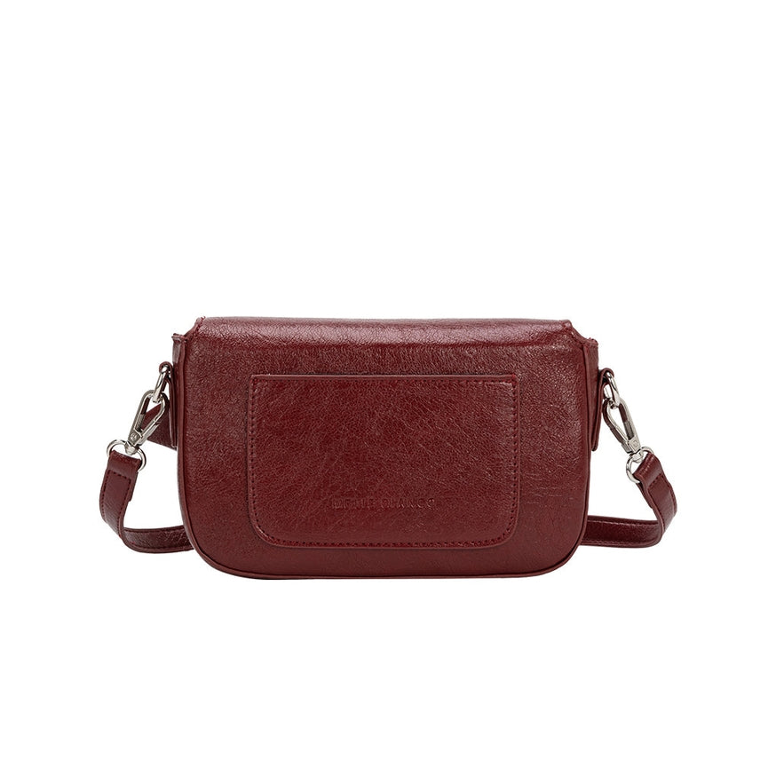 FAYE CRANBERRY KNOTTED BOW CROSSBODY CLUTCH