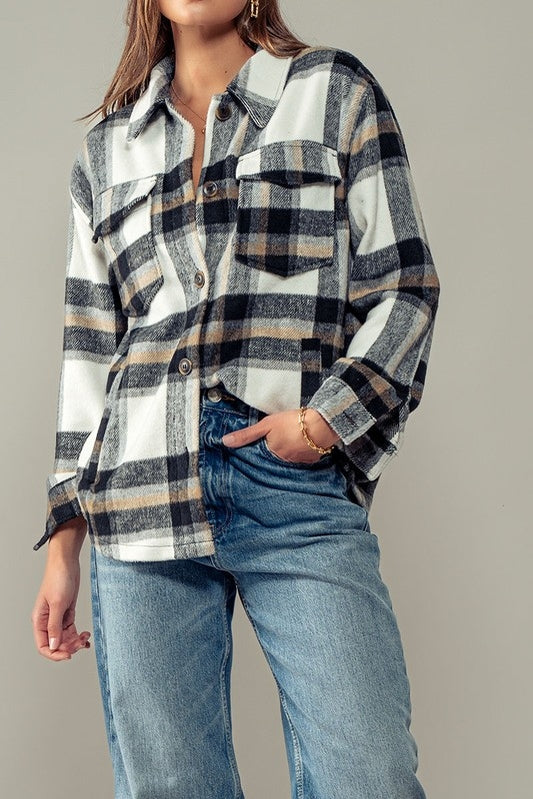 OFF SEASON PLAID RELAXED FIT SHACKET