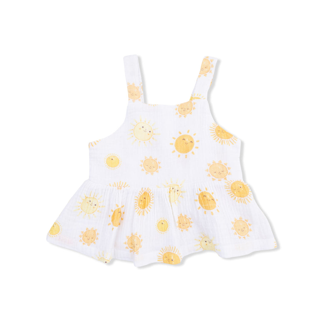 HAPPY SUNS PEPLUM TANK & WIDE LEG PANT SET