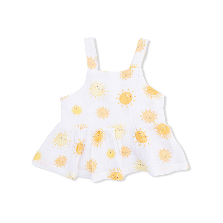 HAPPY SUNS PEPLUM TANK & WIDE LEG PANT SET