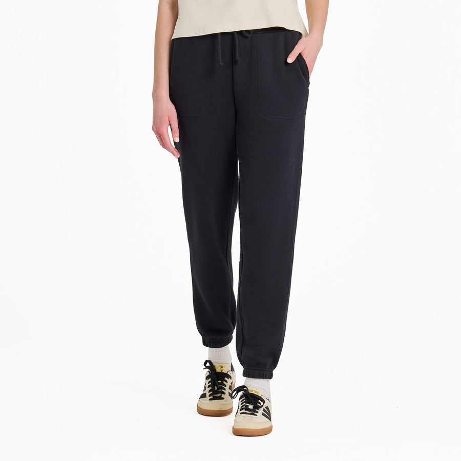 WOMEN'S SOLID GOOD VIBES FLEECE JOGGER
