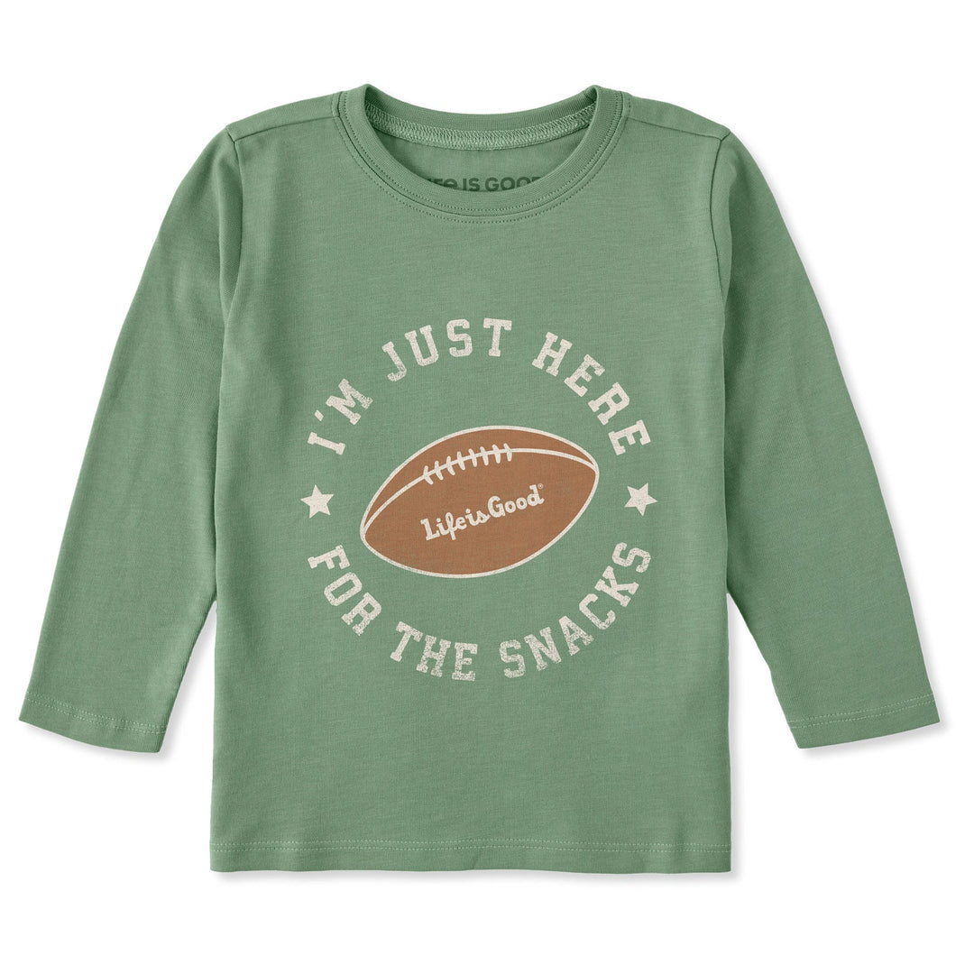 FOOTBALL HERE FOR THE SNACKS L/S TODDLER TEE