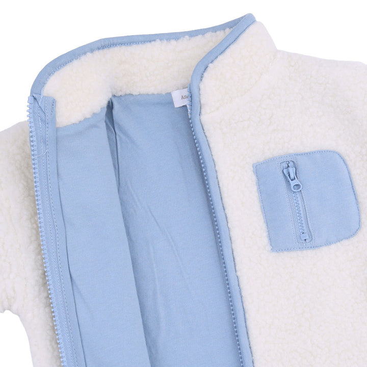 BLUE & CREAM SHERPA JACKET