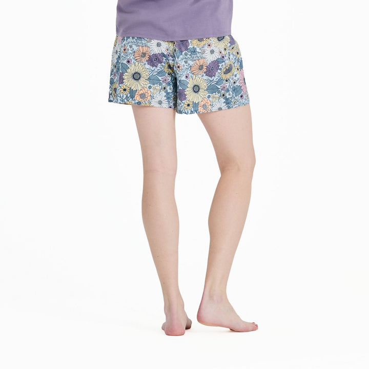 SUNSHINE FLORAL PATTERN SNUGGLE UP SLEEP SHORTS