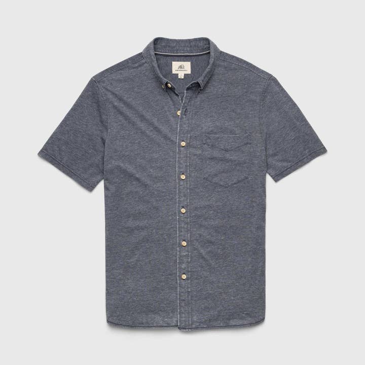 MEN'S TONY NAVY BURNOUT KNIT SHIRT
