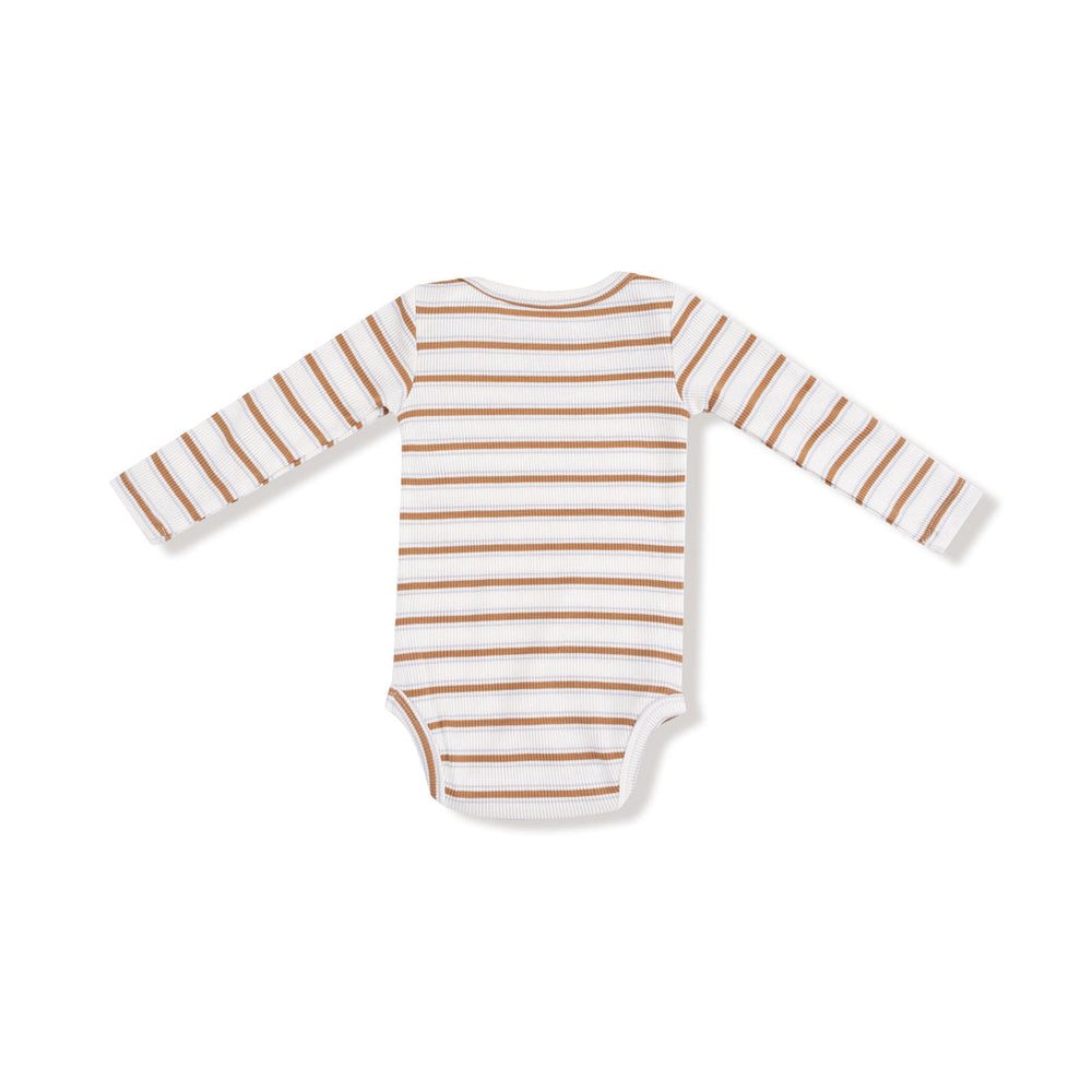 BROWN VINTAGE STRIPE BODYSUIT
