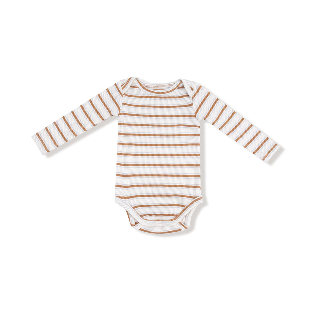 BROWN VINTAGE STRIPE BODYSUIT