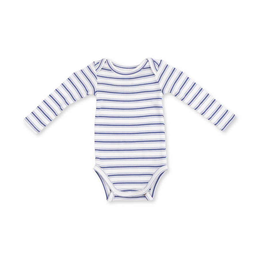 VINTAGE BLUE STRIPE L/S BODYSUIT
