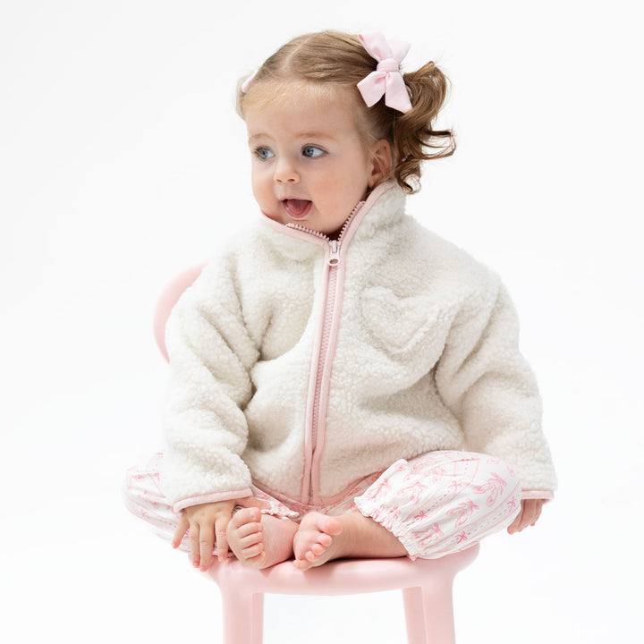 PINK & CREAM SHERPA JACKET