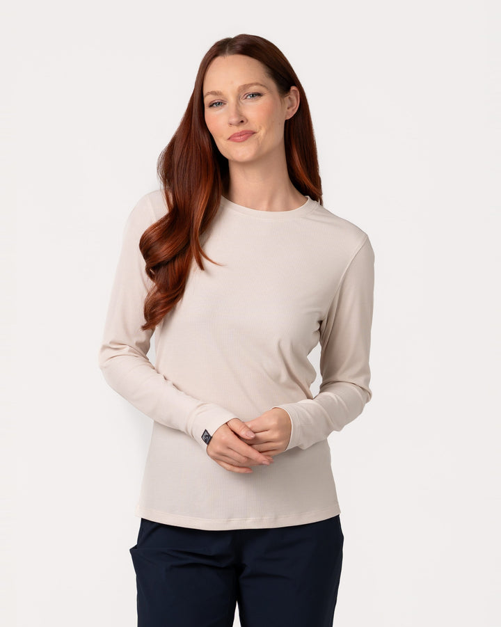 SAND ESSENTIALIST LONG SLEEVE RIBBED T-SHIRT