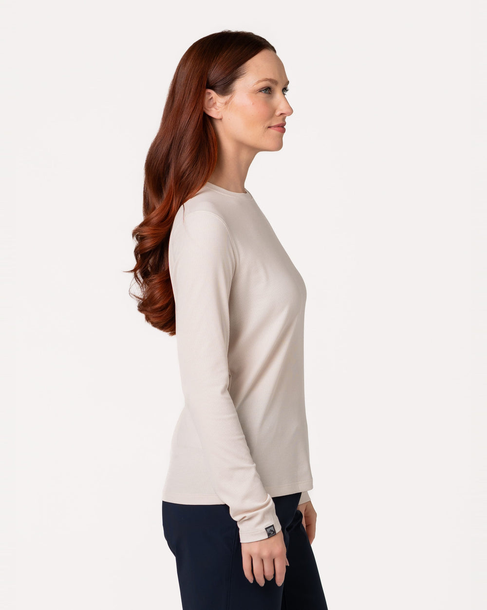 SAND ESSENTIALIST LONG SLEEVE RIBBED T-SHIRT
