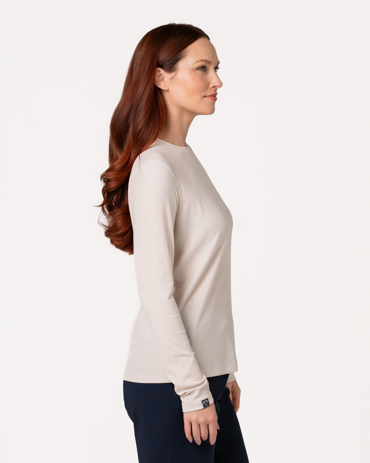 SAND ESSENTIALIST LONG SLEEVE RIBBED T-SHIRT