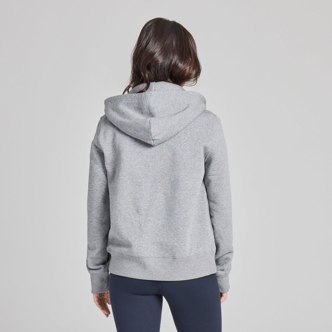 GOOD VIBES HEATHER GREY FLEECE ZIP HOODIE